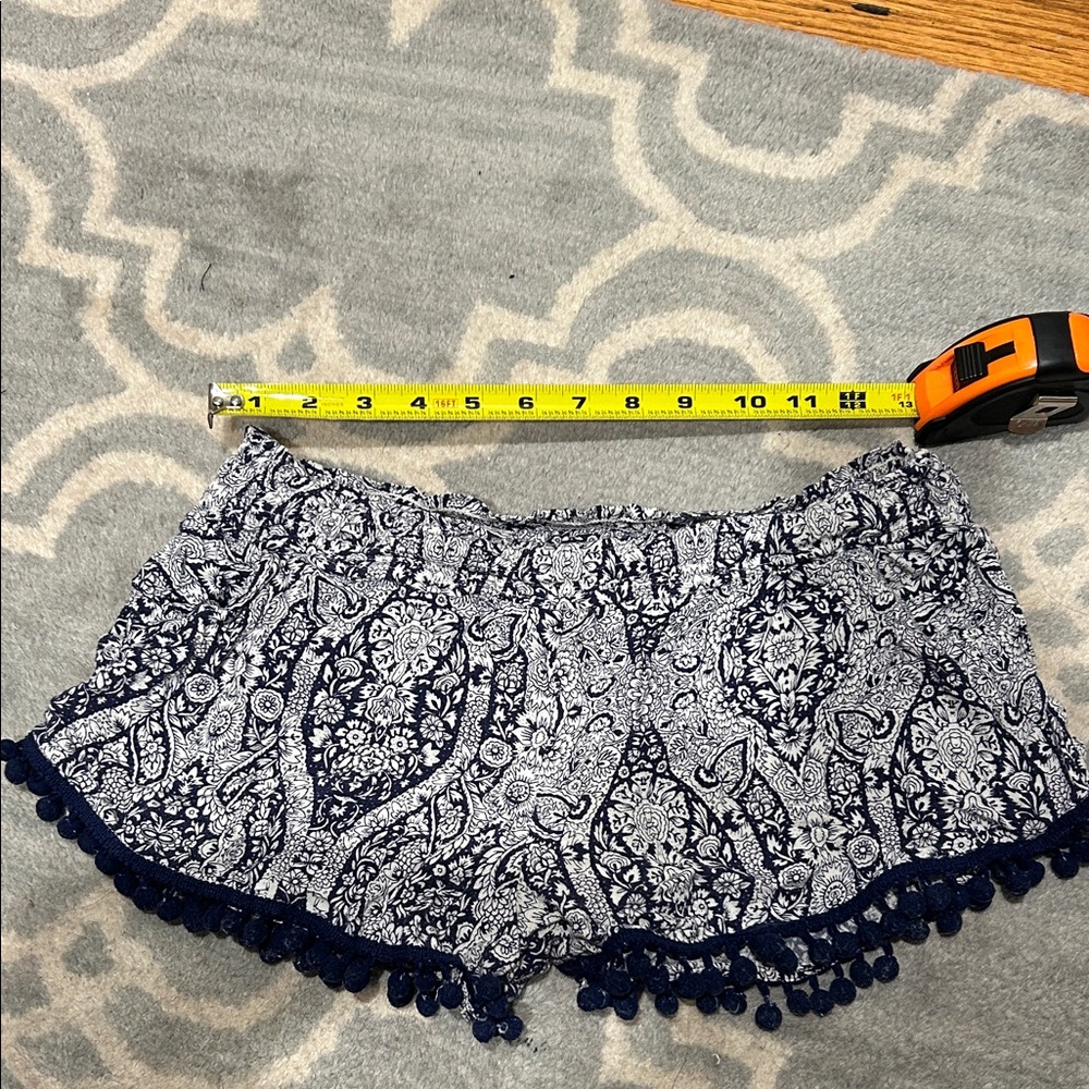 Navy Paisley Women's Shorts